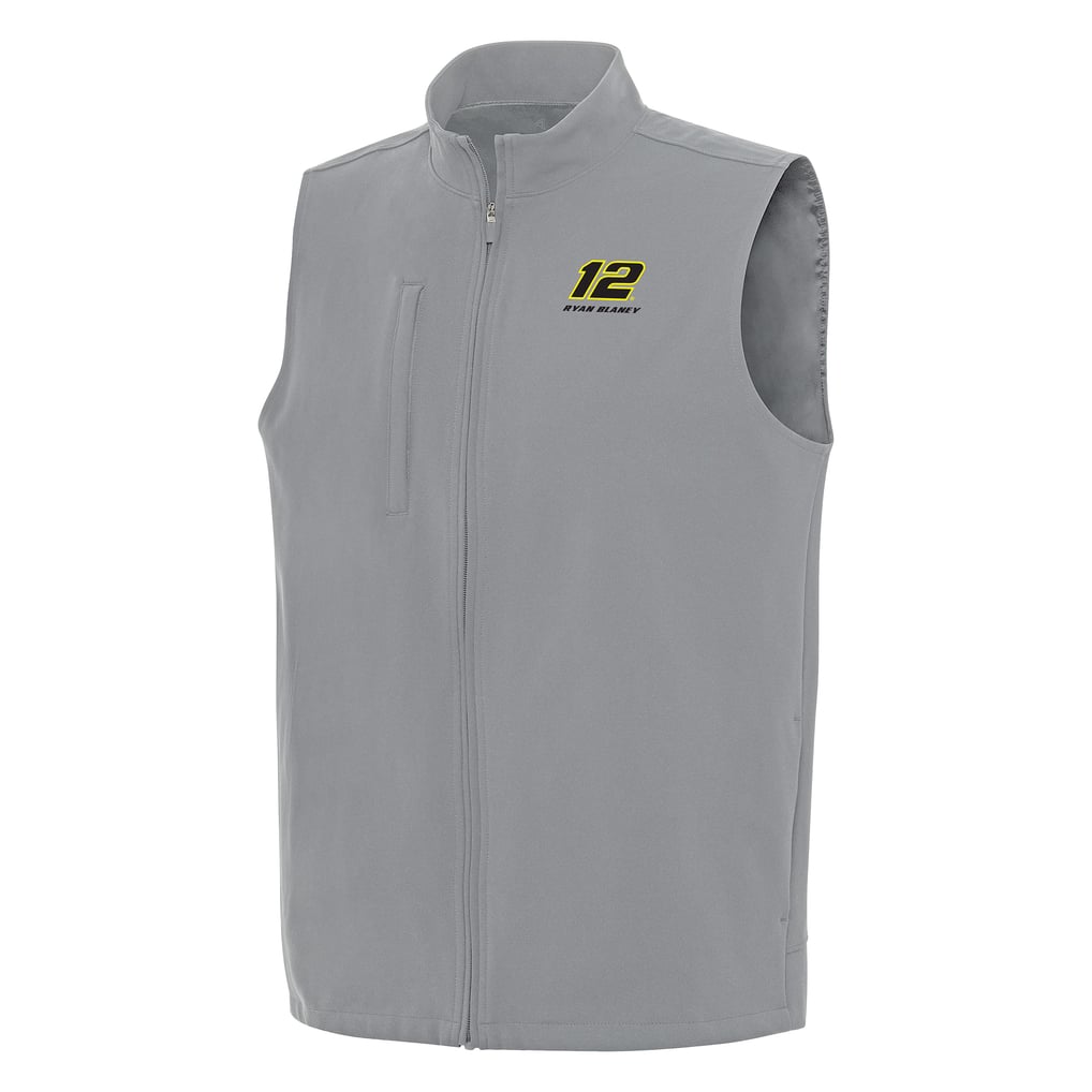  Ryan Blaney Antigua Regard Full-Zip Vest - Gray
